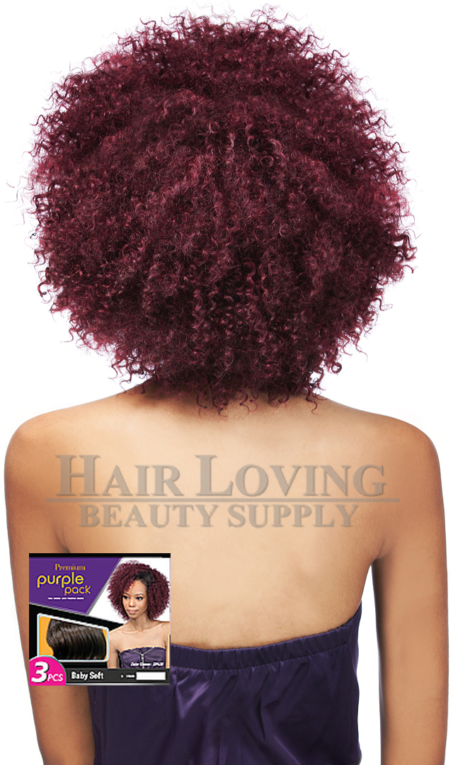 Outre Premium Purple Pack Baby Soft 3 pcs 100% Human Hair Premium Blend Weave