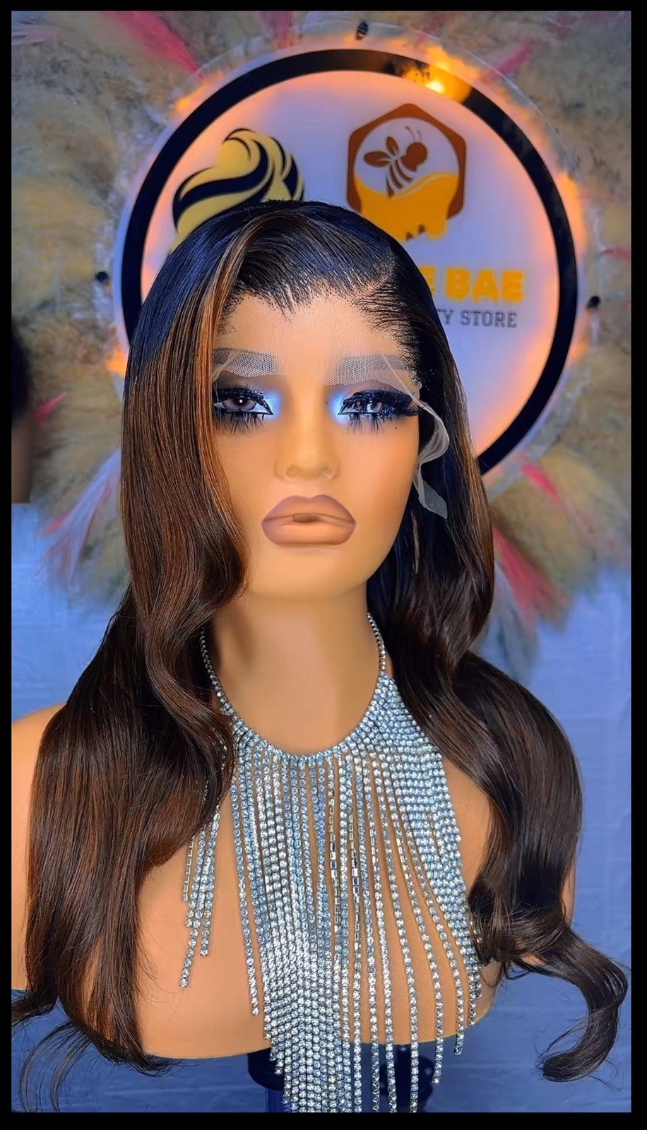 Human hair wig lace front pre- plucked,Bleached knots holidays deal , valentine