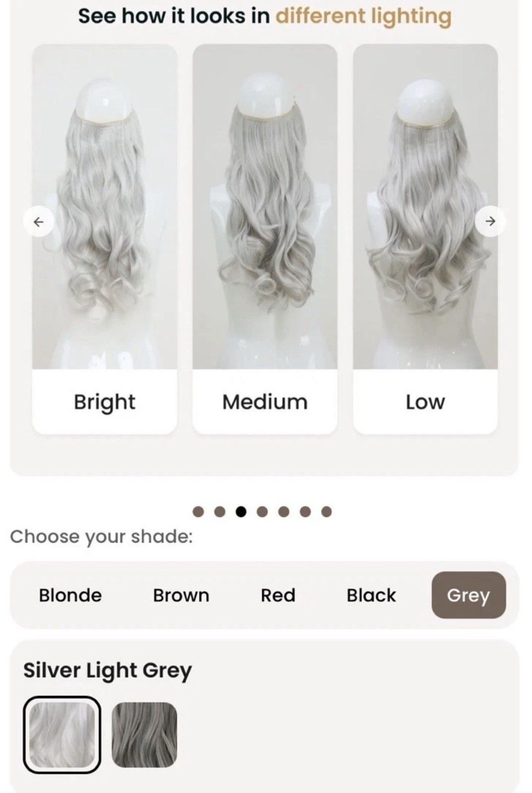 Thathair High Quality 14” Halo Extensions Silver Light Grey Wavy Straight Set