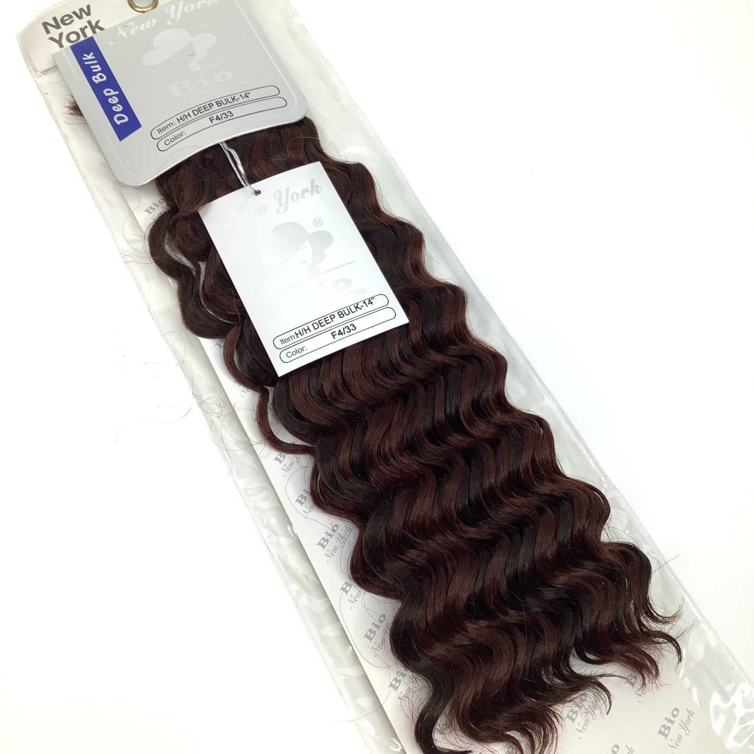New York Bio HH Deep Bulk-14 Hair Extensions 14″ F4/33 Wavy Human Hair