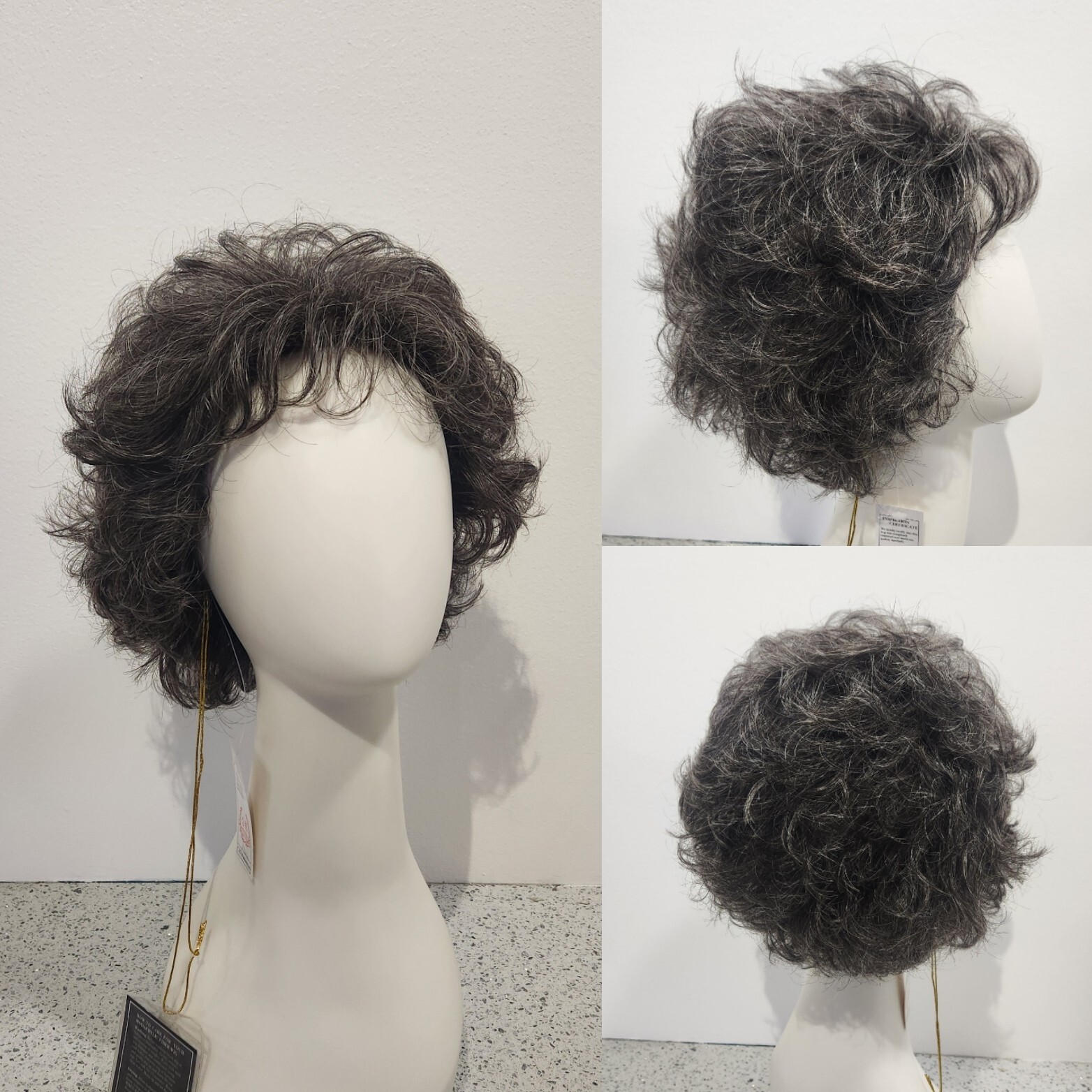 Aspen Collection Curly Wig C-190 RACHELLE #34 Dark Brown w 25% Grey