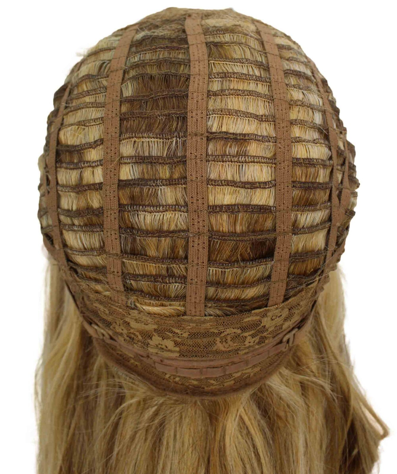 Wavy 21 in 4X4 Hand Tied Lace Front Wig, Strawberry Blonde Blend-BLT-0106-048