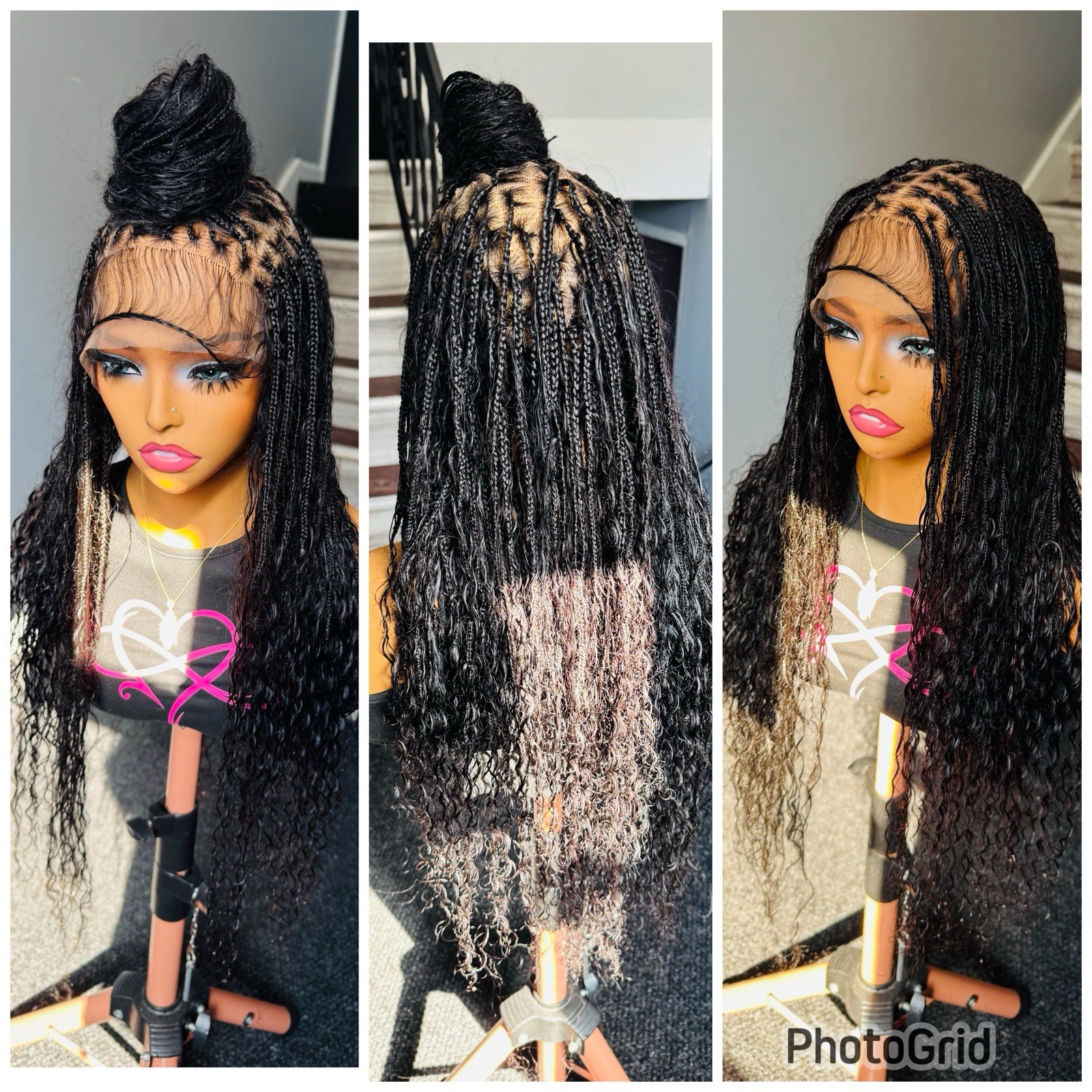 360 Lace Frontal Boho Braids Ready To Ship