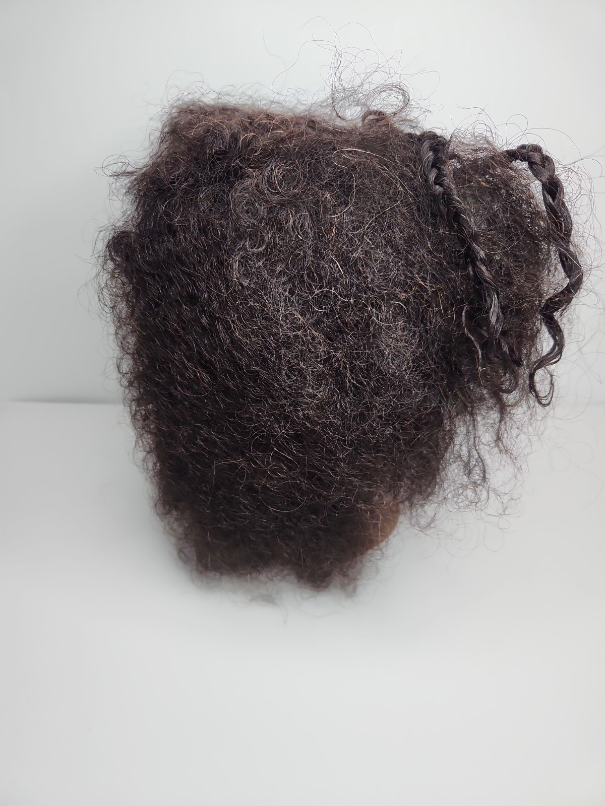 African American Mannequin Head with 100% Human Hair for Styling & Braiding