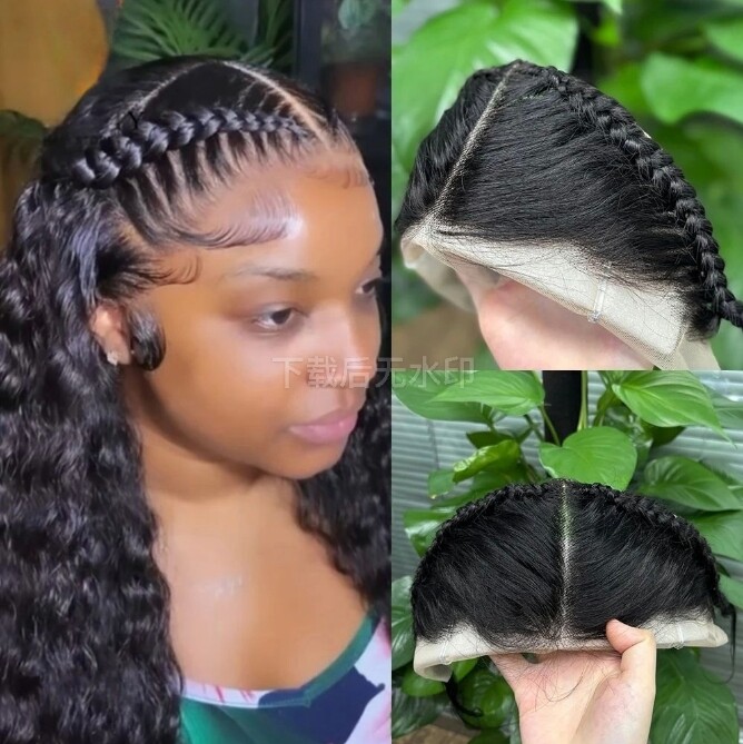 13×4 Lace Frontal with Braids Remy Human Hair for Women Girls