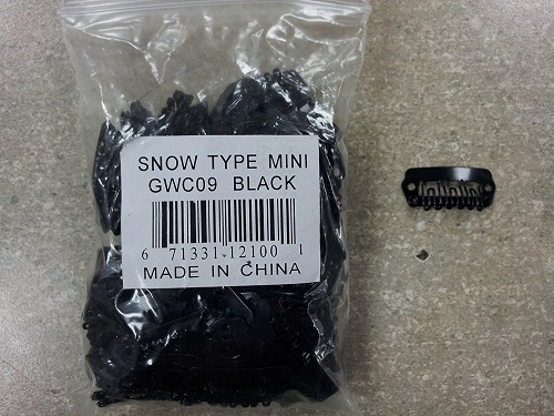Snow Type Wig Clip (Mini / Small / Large) (Black / Dark Brown / Beige )-144pc/pk
