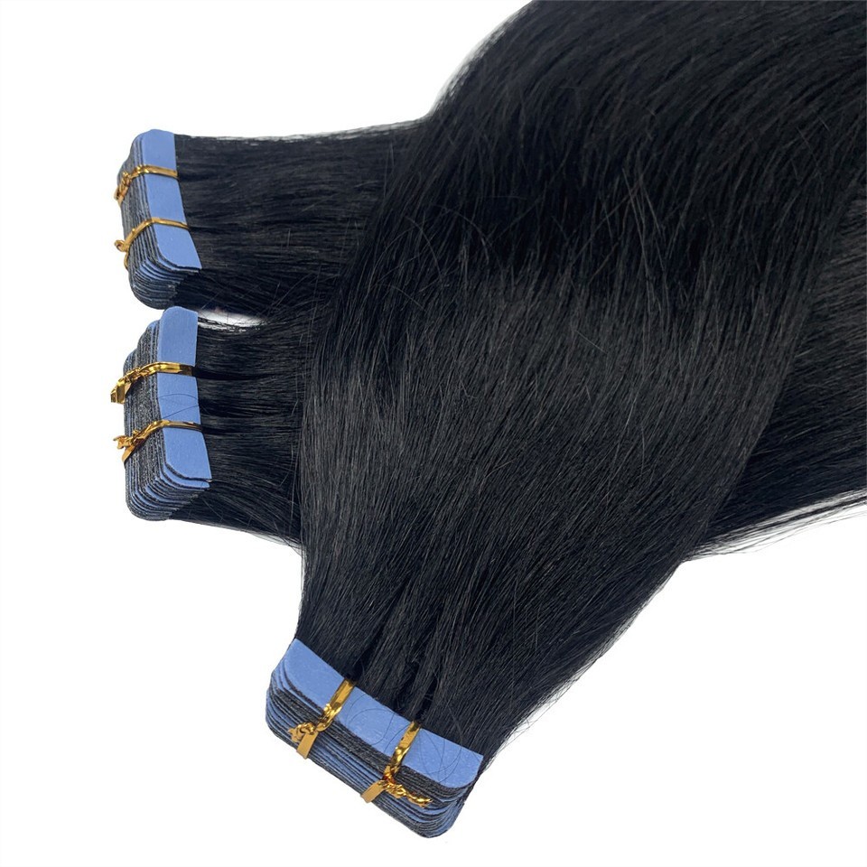 Seamless Tape In Hair Extensions Real Human Hair Skin Wefts Highlight Thick Hair