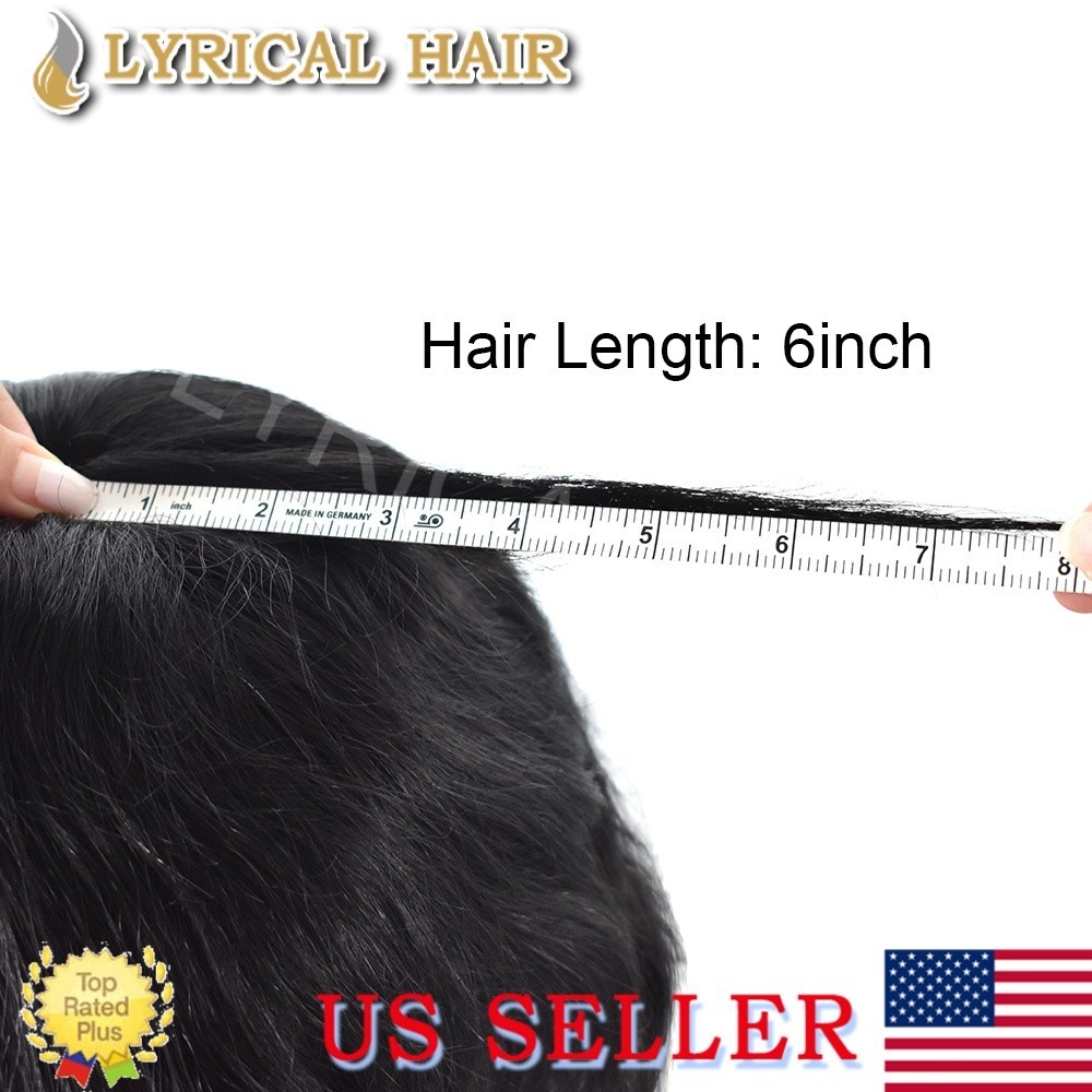 0.06mm Ultra Thin Skin PU Men Toupee V-looped Undetectable Human Hairpiece Syste