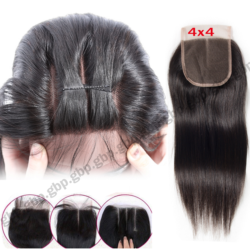 3Bundles 300g 7A Virgin Human Hair Extension Weave Weft Frontal Lace Closure B81