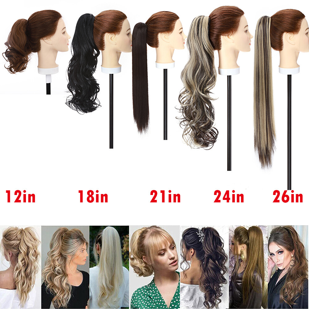 Wave Curly Claw Clip in Ponytail Hair Extensions Synthetic Hairpiece For Woman