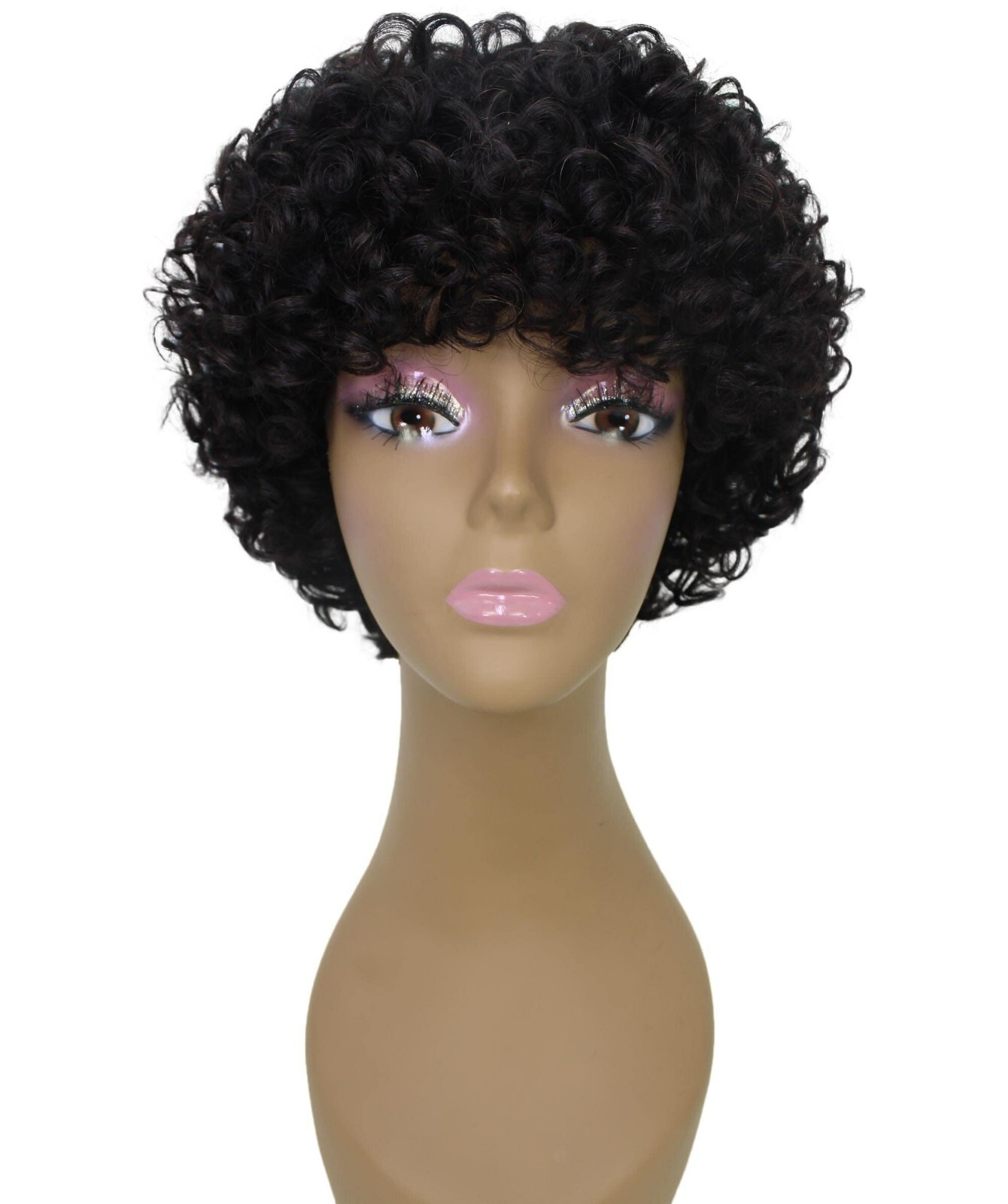 LUXLUXE Trisha Curly Pixie 9.5 in Long Full Wig No Lace Wig, BFH-0003