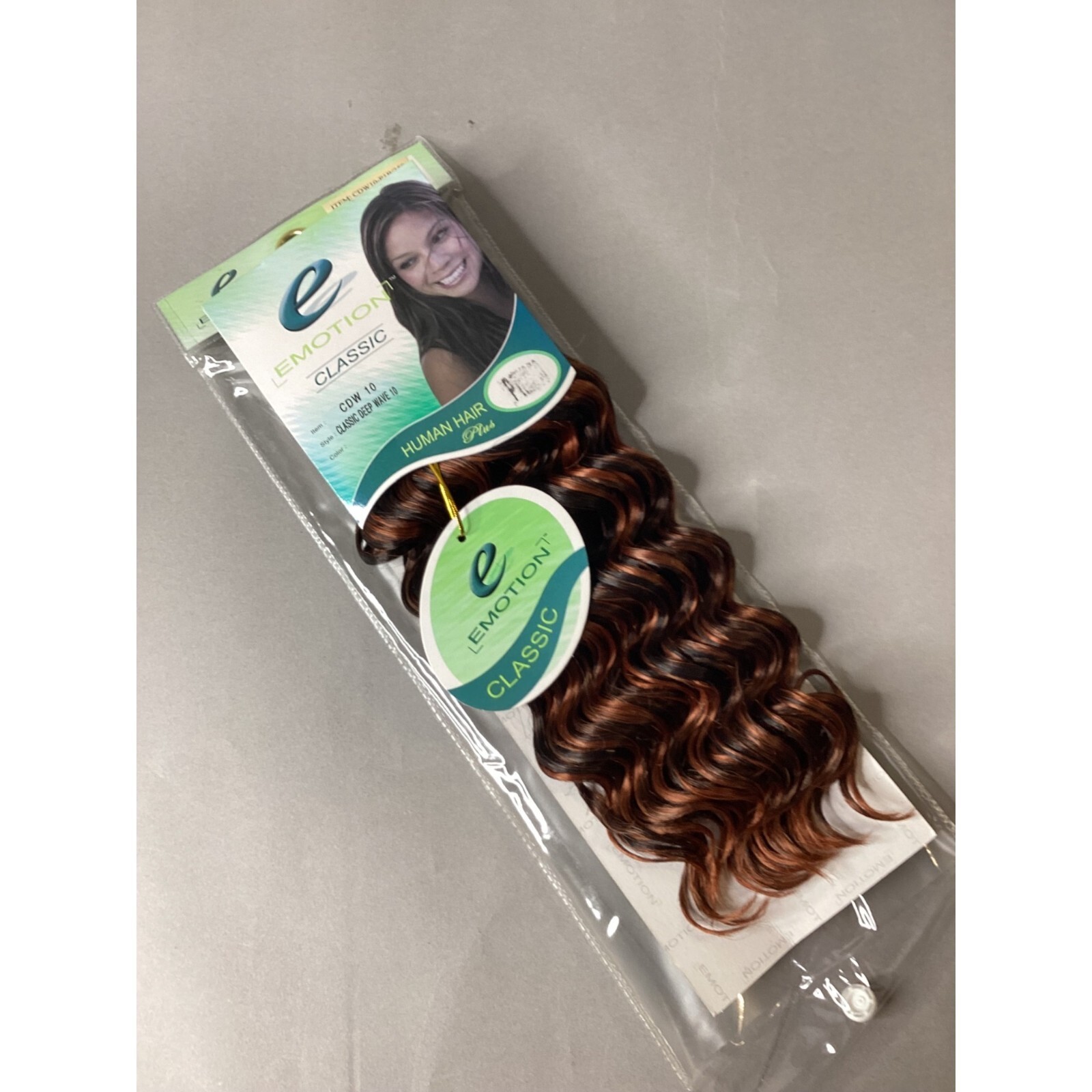 10″ Deep Wave Color #P1B350 Off Black with Highlights Blended Hair Extensions