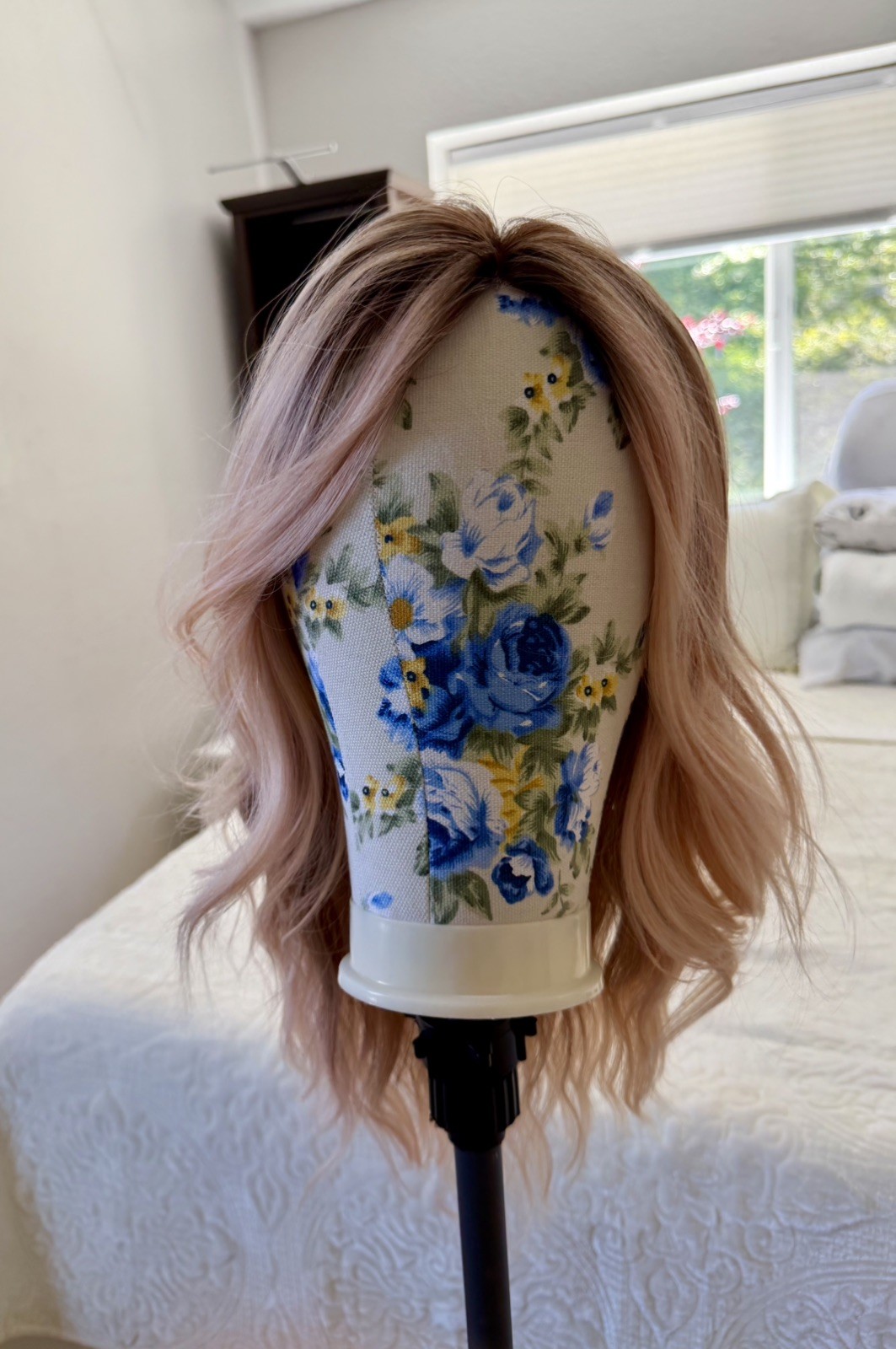 Chelsey Smith Crowns CSC Cloud Apricot Pink Blonde Layered Balayage Wig