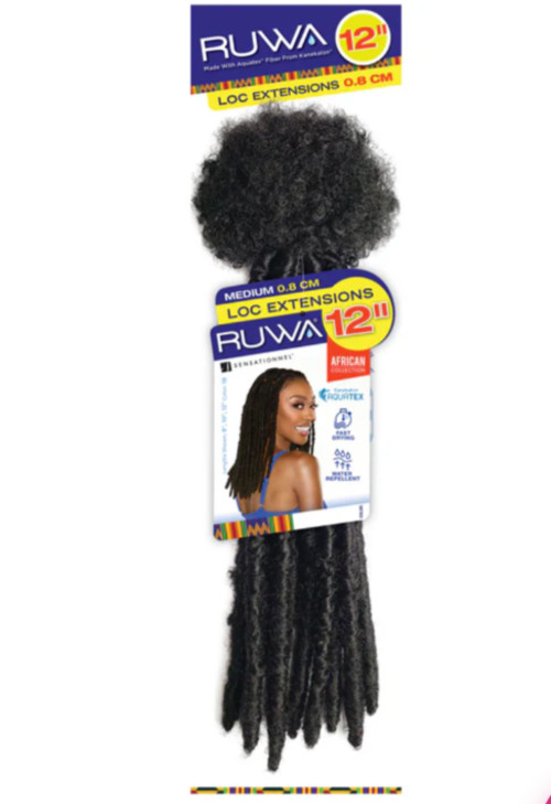 RUWA Loc Extensions 10in 350 Afro Kinky Synthetic Hair African Collection
