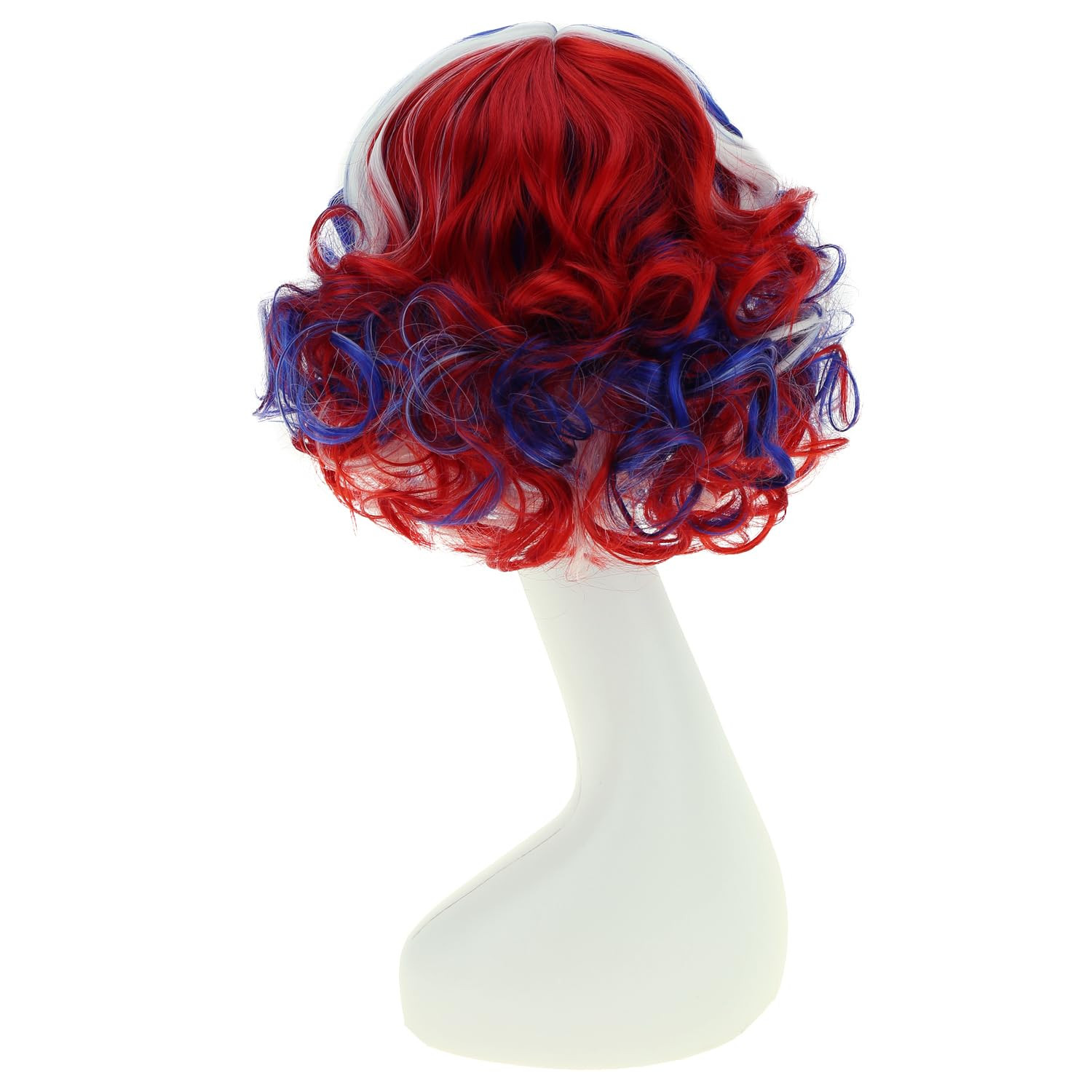 4Th of July Wig Women Girls Red White Blue Short Fluffy Bob Bangs | 4Th of July,