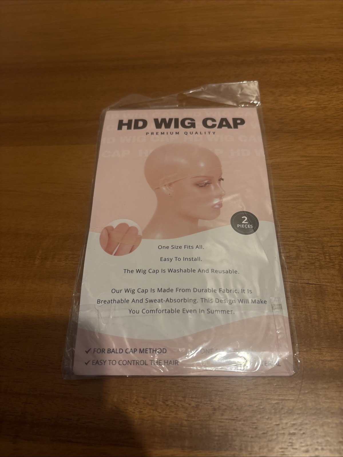 DREAM Deluxe Wig Cap One Size Fits All Beige Nude (2 Piece)