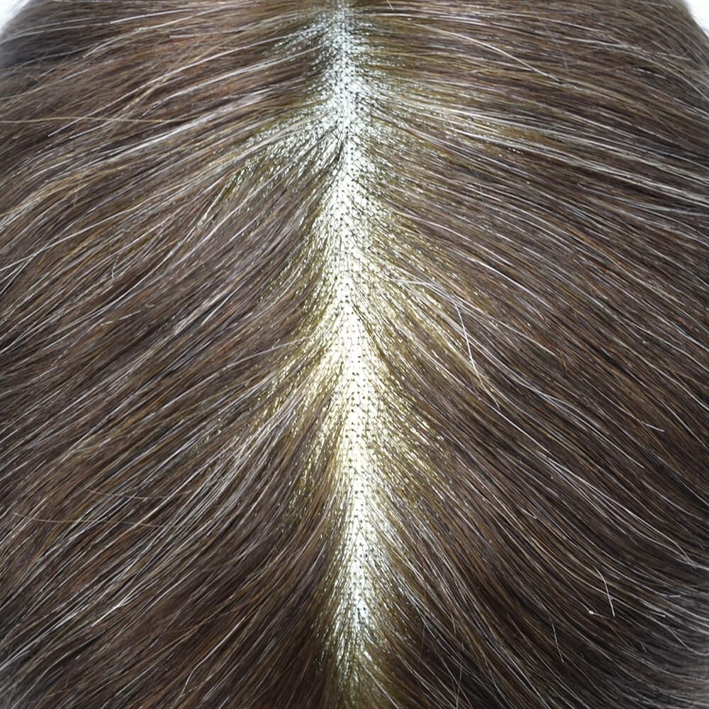 Mens Toupee SWISS LACE Poly Around Skin Hairpiece Human Hair Replacement System