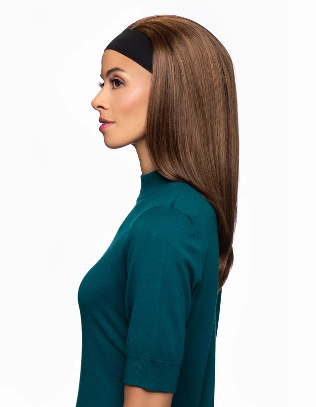 Foxy Silver LAURIE Wig, 22″ long Head Band Wig, Stylish & Natural Looking