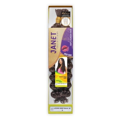 Janet Collection 100% Human Hair LOOSE DEEP Bulk 18″