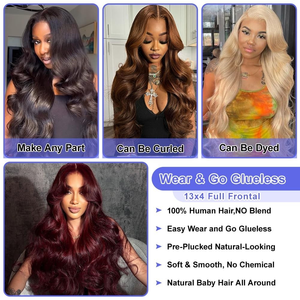 Natural Color 13×4 Body Wave Lace Front Wig – Soft, Thick, and Versatile 18 Inch