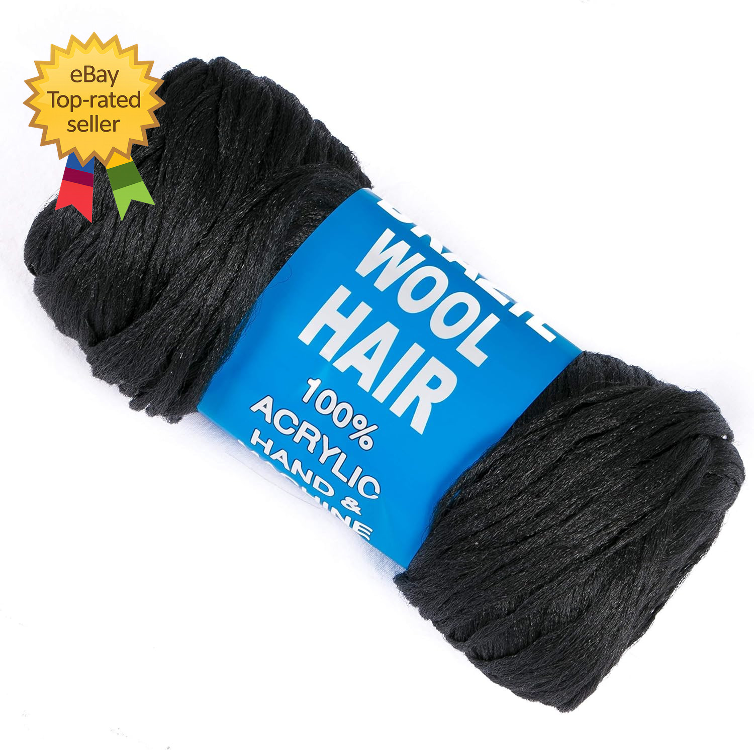 5Roll Brazilian Yarn Wool Hair Arylic Yarn for Hair Crochet Braid Twist Warps Bl