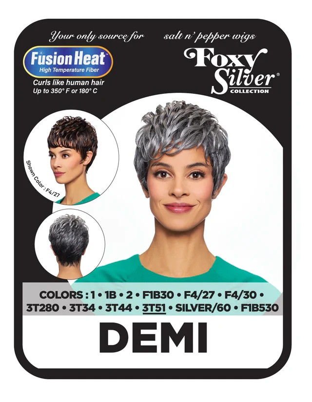 Foxy Silver DEMI Wig, Stylish and Natural-Looking Synthetic Wig