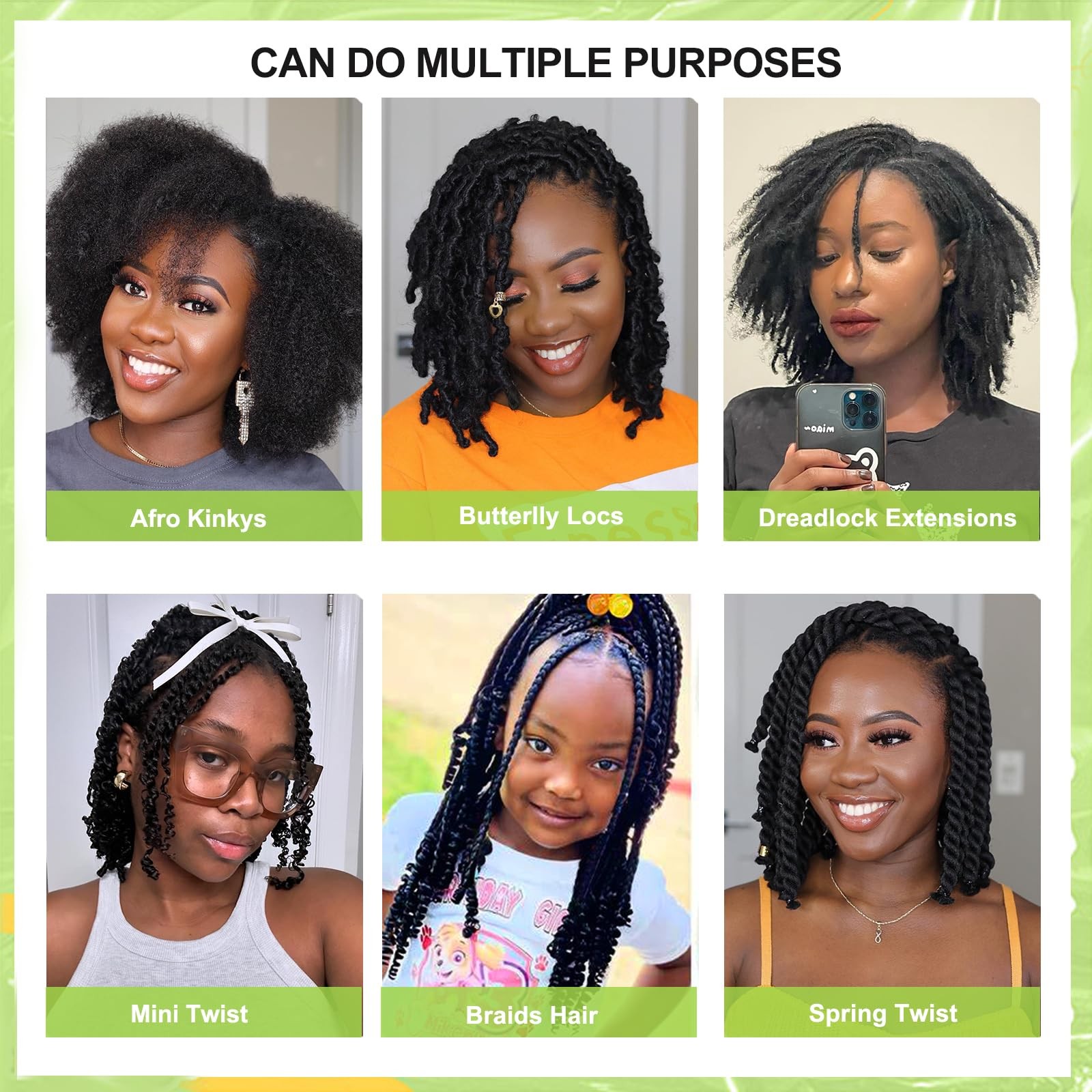 Poetically 10 Inch Afro Kinkys Bulk Human Hair Kinky Twist Hair 50G Dreadlock