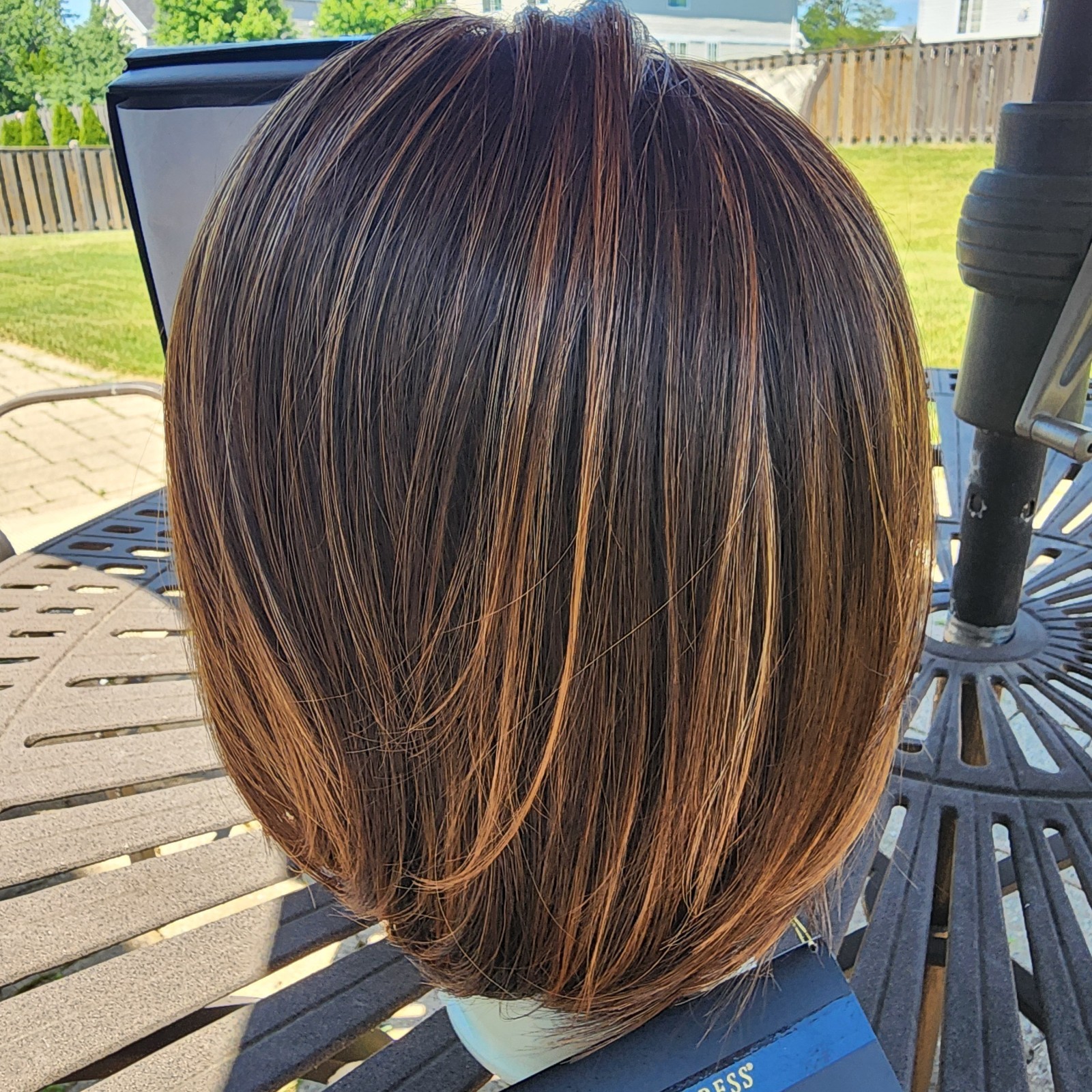 BELLE TRESS- MONTECITO- HF MONO PART WIG- MOCHA MAPLE BROWN- TAGS ATTACHED