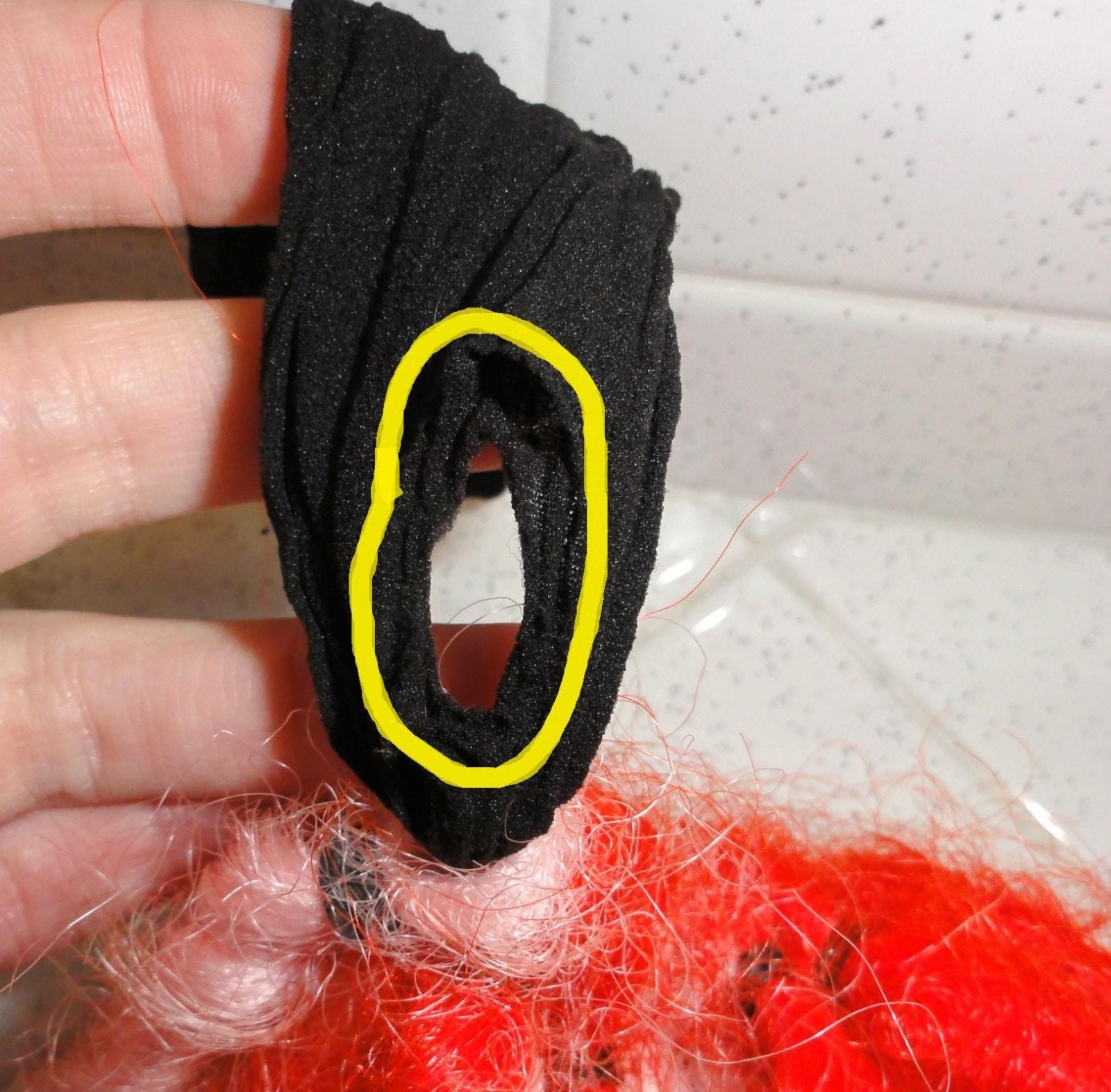 Pink & Red Dread Falls swirls dreadlocks hair extensions cyber goth dreads emo