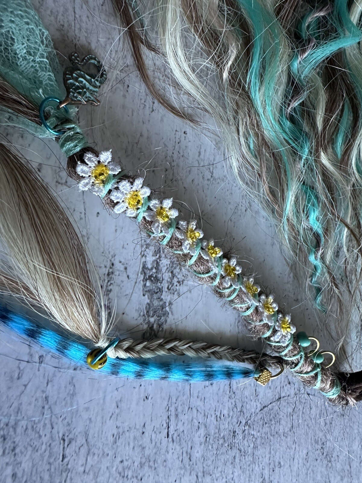 Dreadlocks Boho Curls DE 60 pieces – 120 ends + free elastic band decoration
