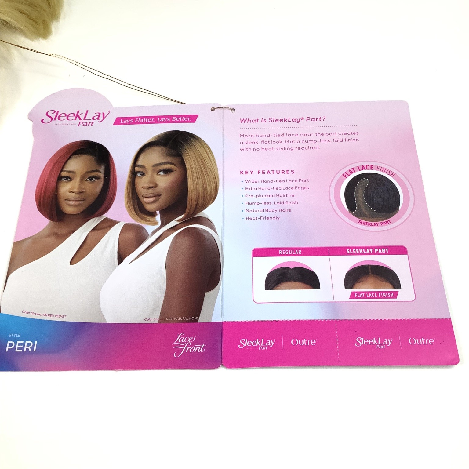 Outre SleekLay Part PERI Lace Front Wig 10″ Color 613 Blonde