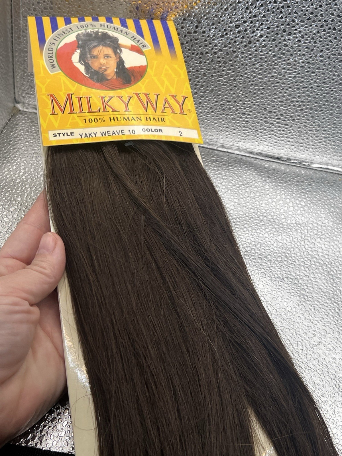 Milky Way Yaky Straight Weave 12” Color 2 Off Black 100% human hair 1/2 Pack