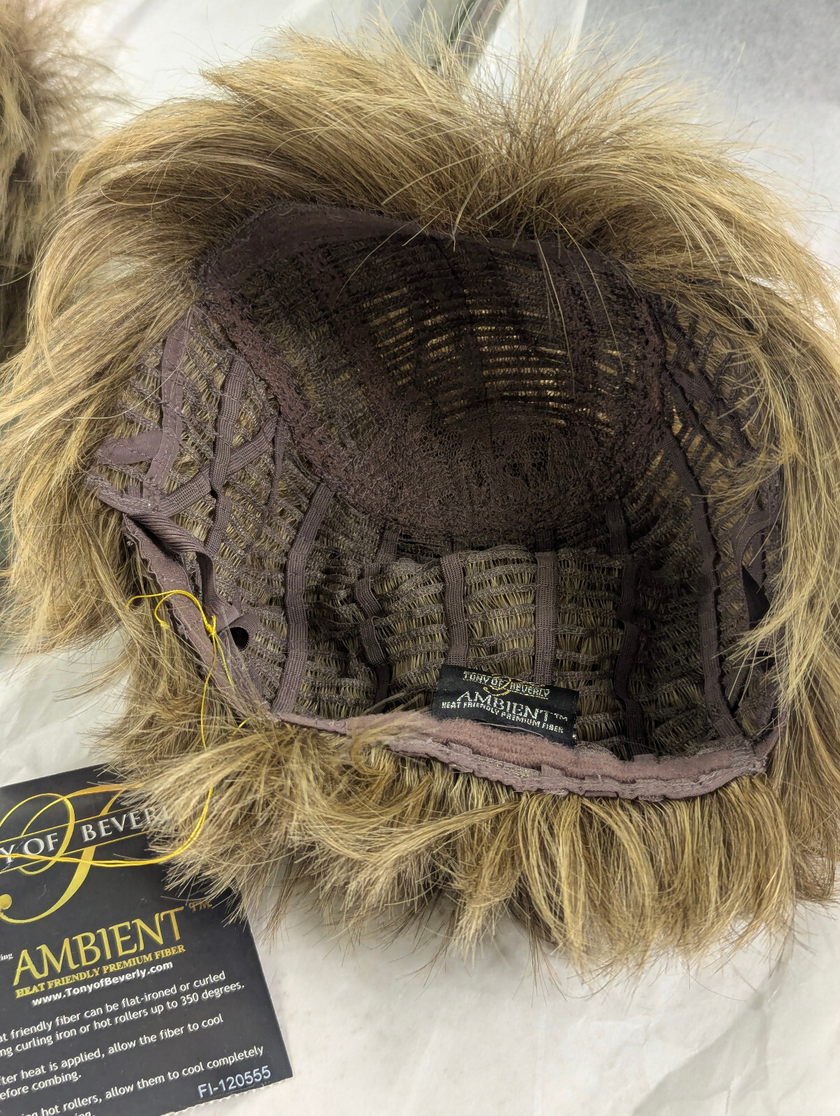 Ambient Fiber Vintage Tony of Beverely Iris in color 24BT18 Ash Root Golden Tips