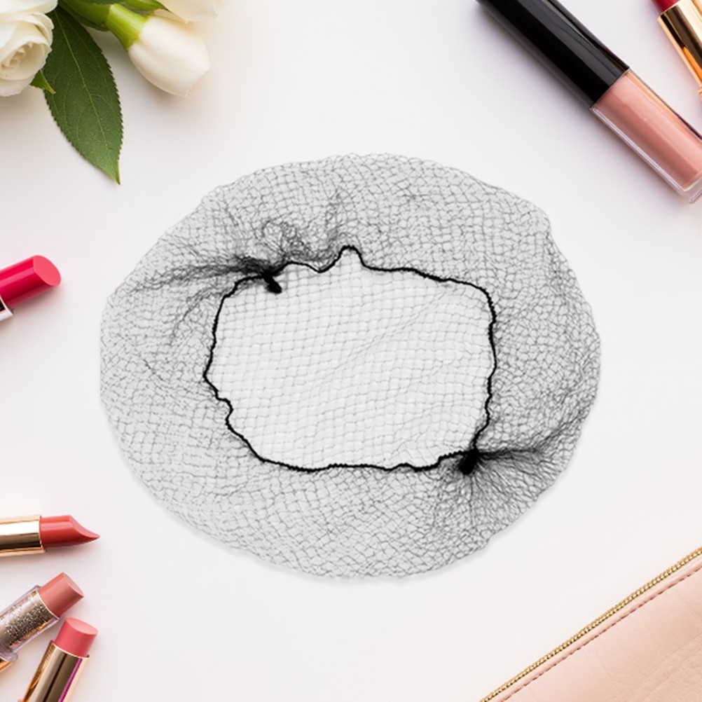 150pcs Hair Bun Net: Stretchy Elastic Updos Cover – Invisible Black Mesh Hair