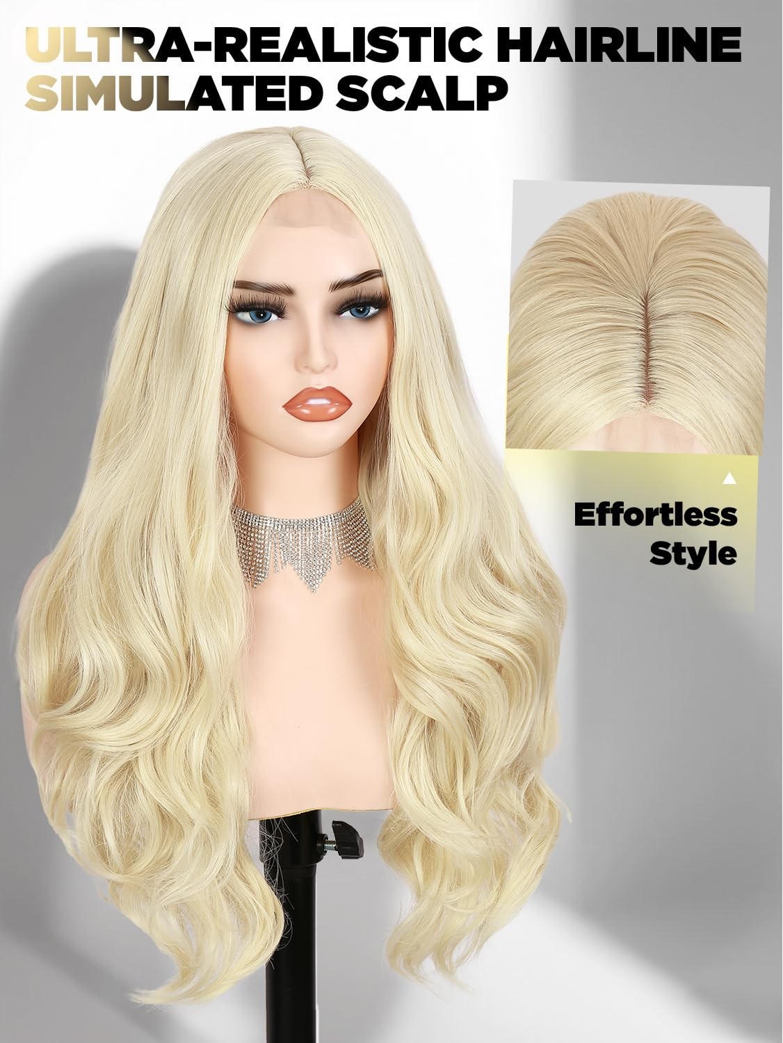 Blonde Wigs for Women and Girls Long Wavy Sun-kissed Blonde Wig 26 Inch Color…