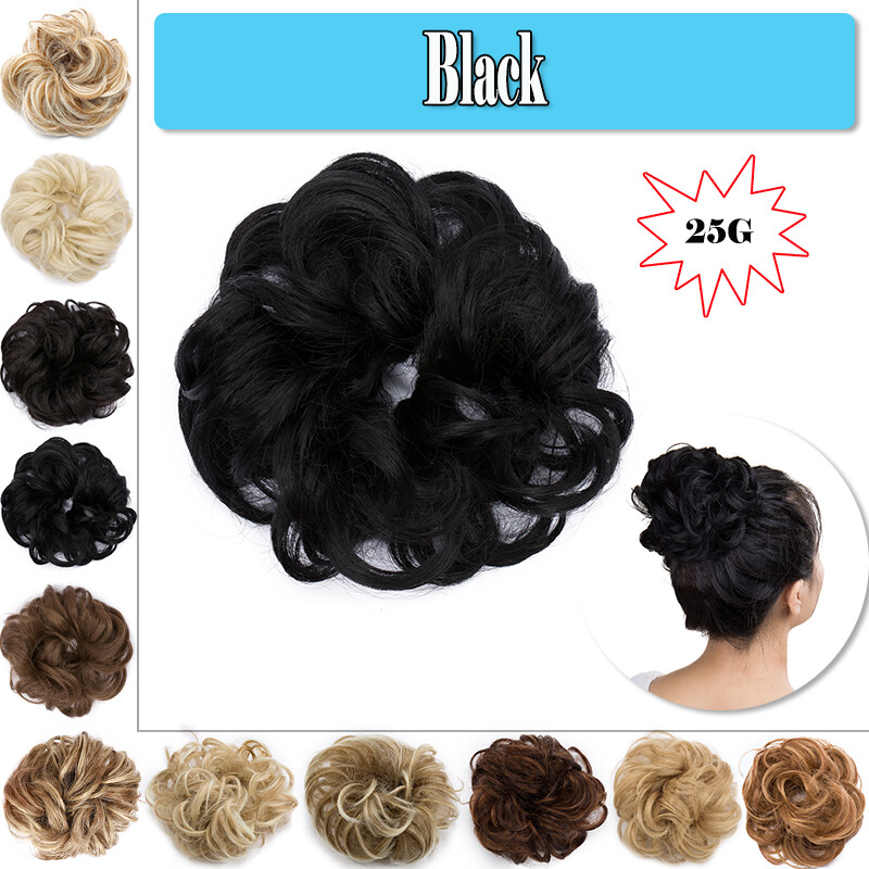 Hair Bun Messy Hair Piece Scrunchie Updo Curly Fake Hair Extension Real As Human