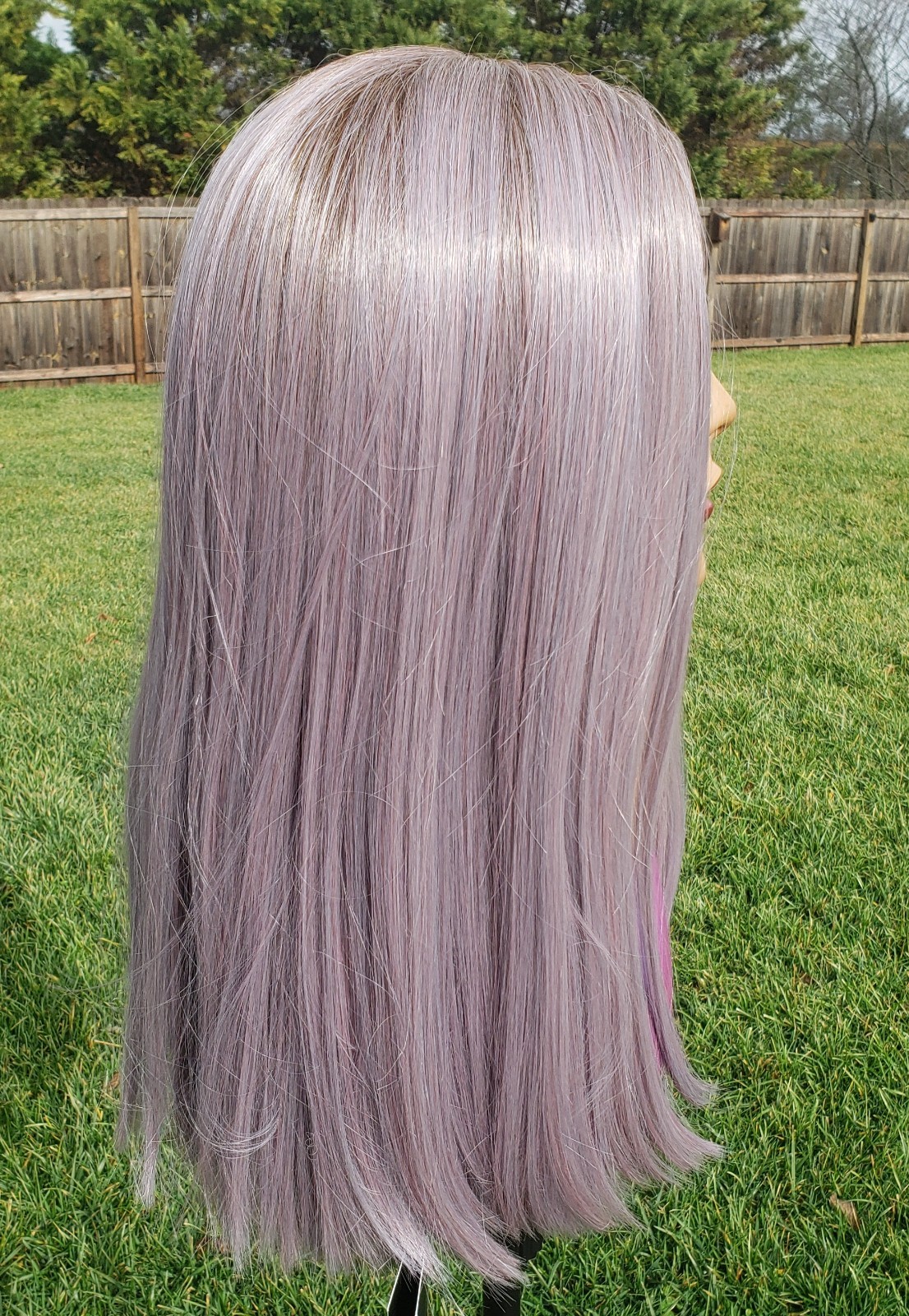 Belle Tress Wanderlust Wig Iced Lavender Latte NEW w/tags LACEFRONT MONOPART 1