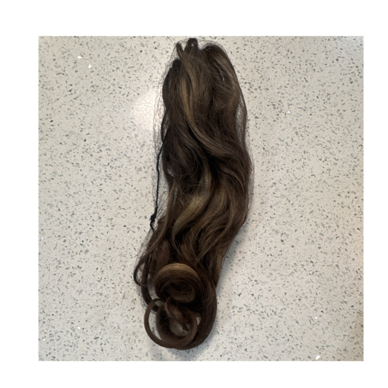 Lonai Clip-In Synthetic Hair Extension 16 in Dark Brown Heat Resistant
