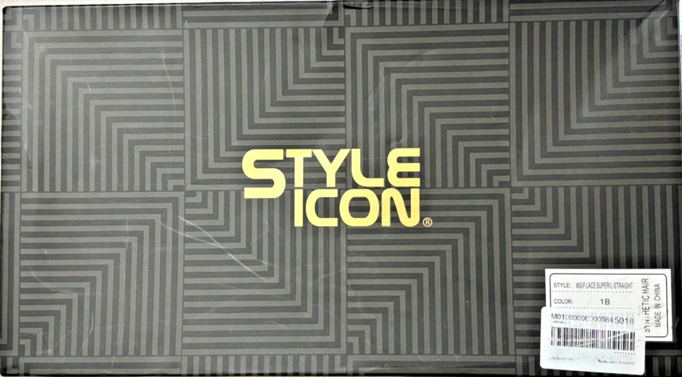 Style Icon Synthetic Wig Misty Lace Super Straight Color 1B Black New Complete K