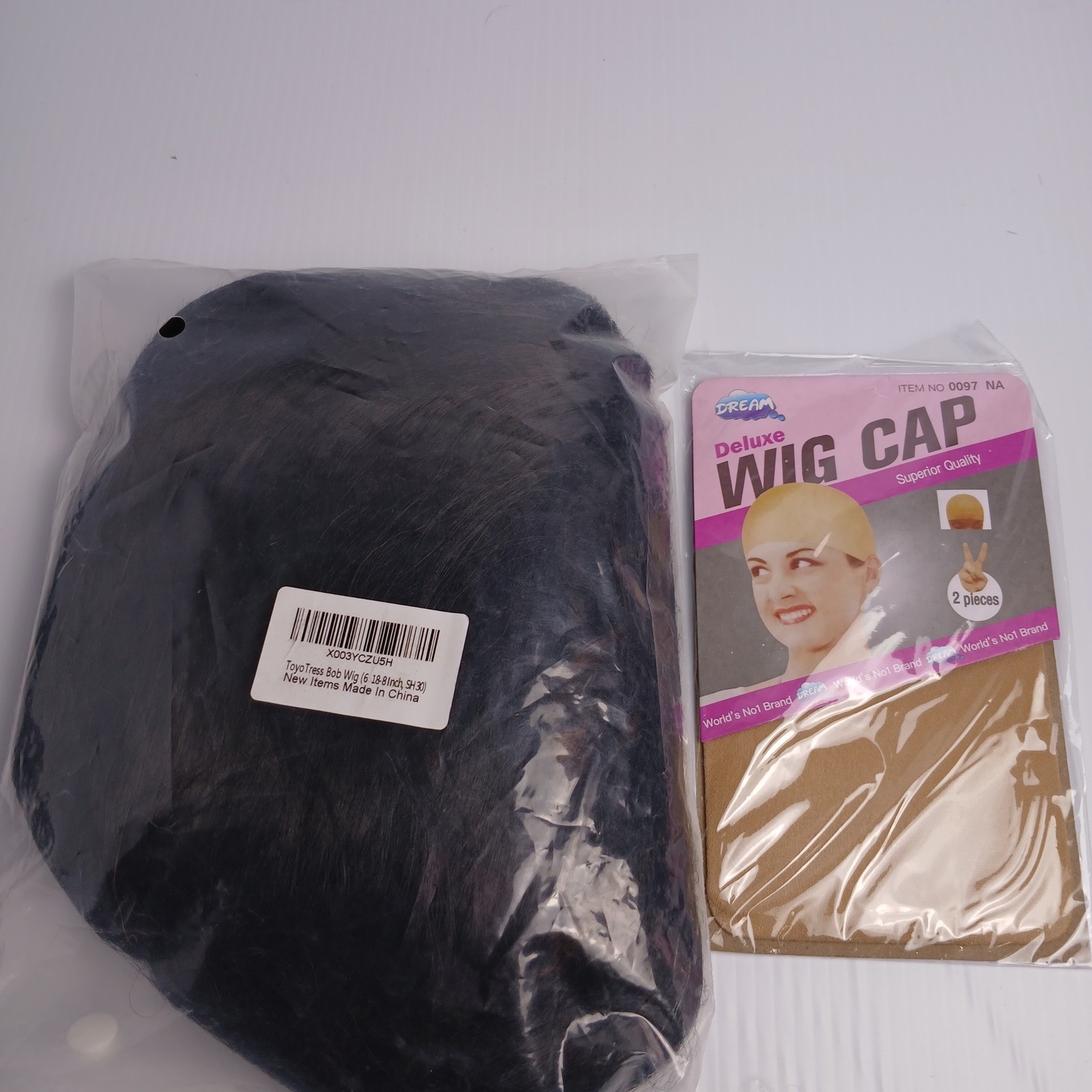 ToyoTress 8 Inch Blunt Cut Bob Wig with Bangs 1B #30 Black Peek-A-Boo Light Yaki