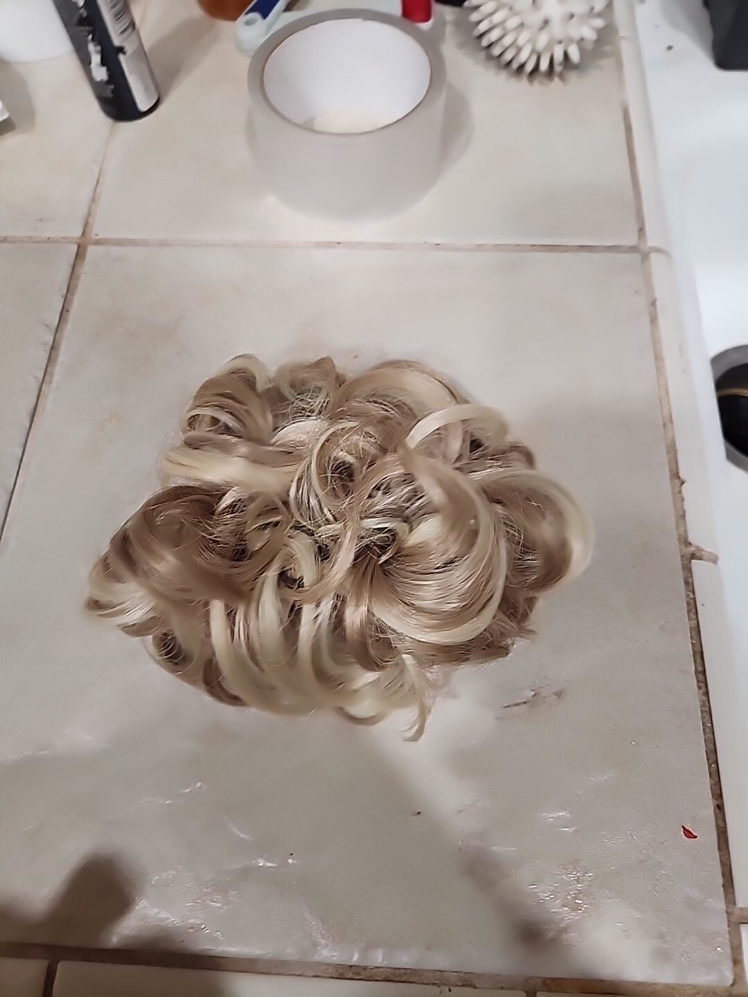 Pair Of Blonde Hair Extentions