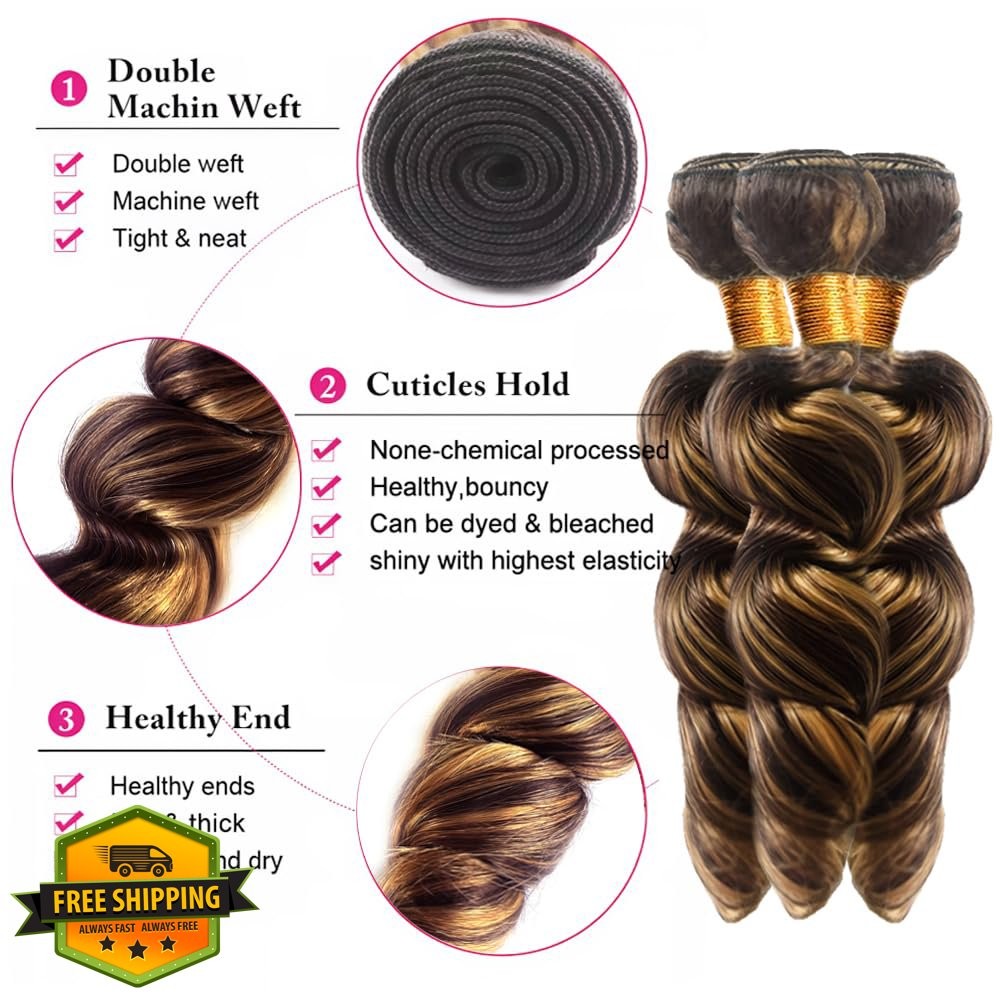 NerriHou P4/27 Blonde Bundles 22 24 26 Inch
