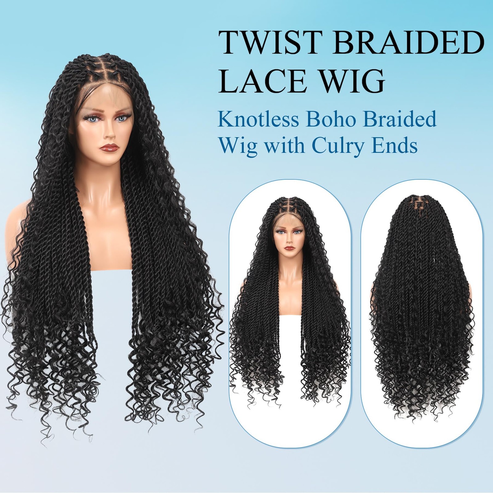 Olymei 360 Hd Full Lace Boho Braided Wigs For Women Twist Braided Wigs Baby