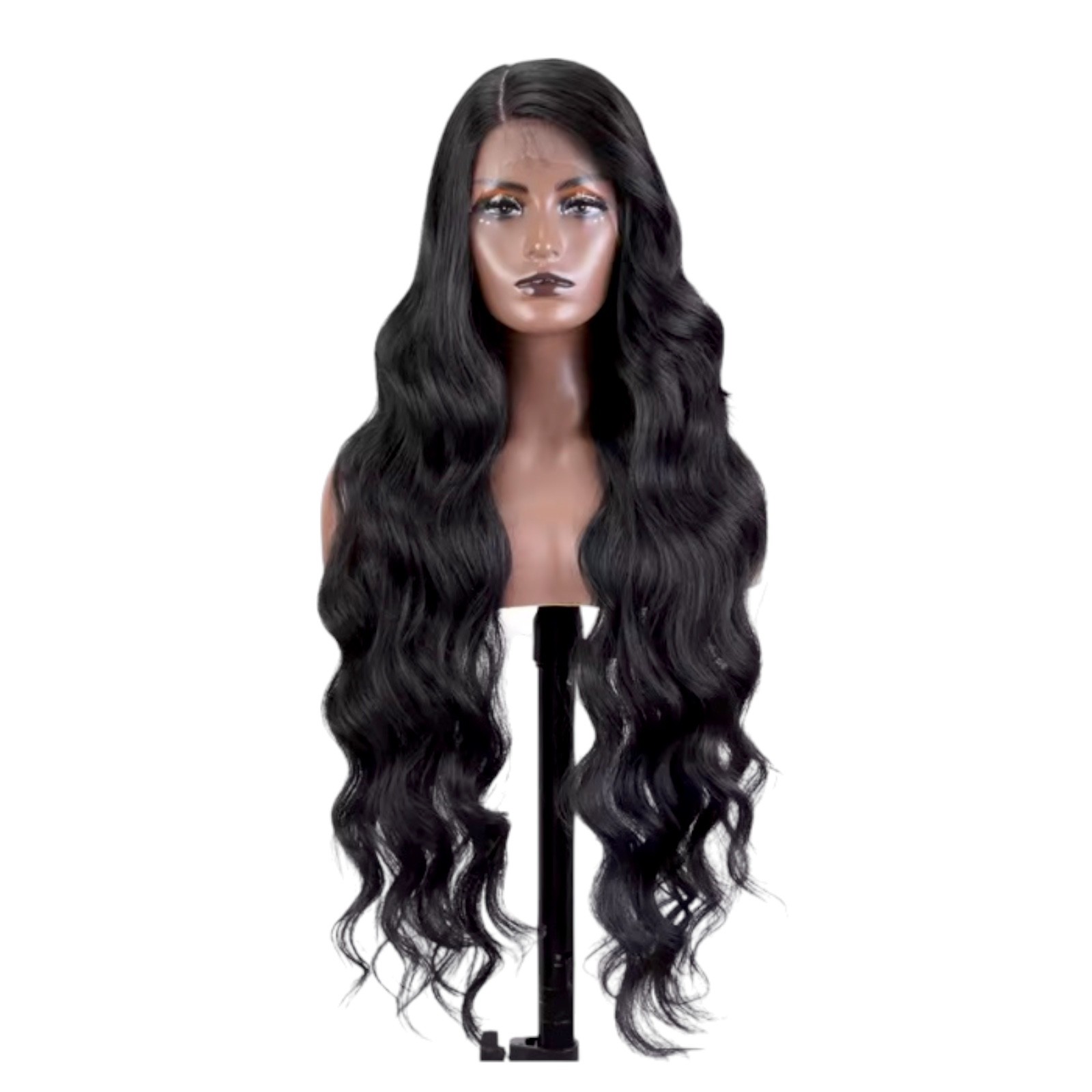 36″ Ombre Blonde Lace Front Wig Long Wavy Side Part Synthetic Hair Wig