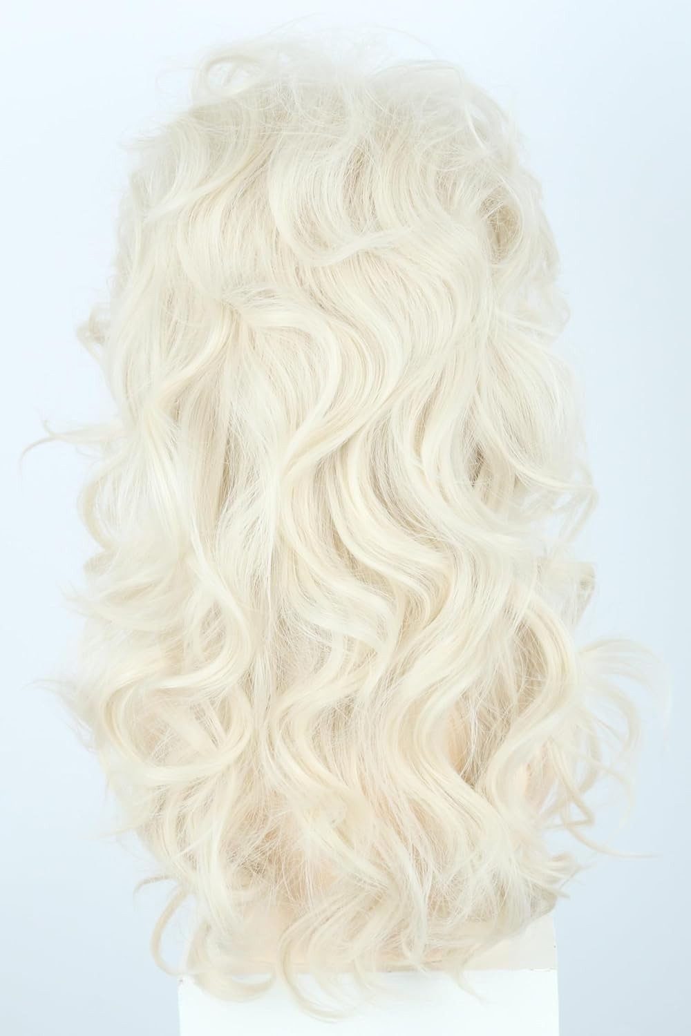 Beige Long Curly 80s Rocker Wig Women Halloween Party Costume Accessory