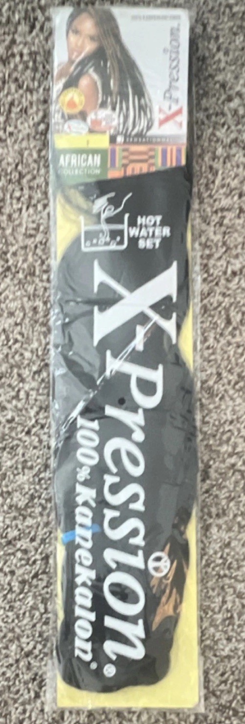 X-Pression African Collection Hot Water Set Braid Hair Extension Black 82in 165g