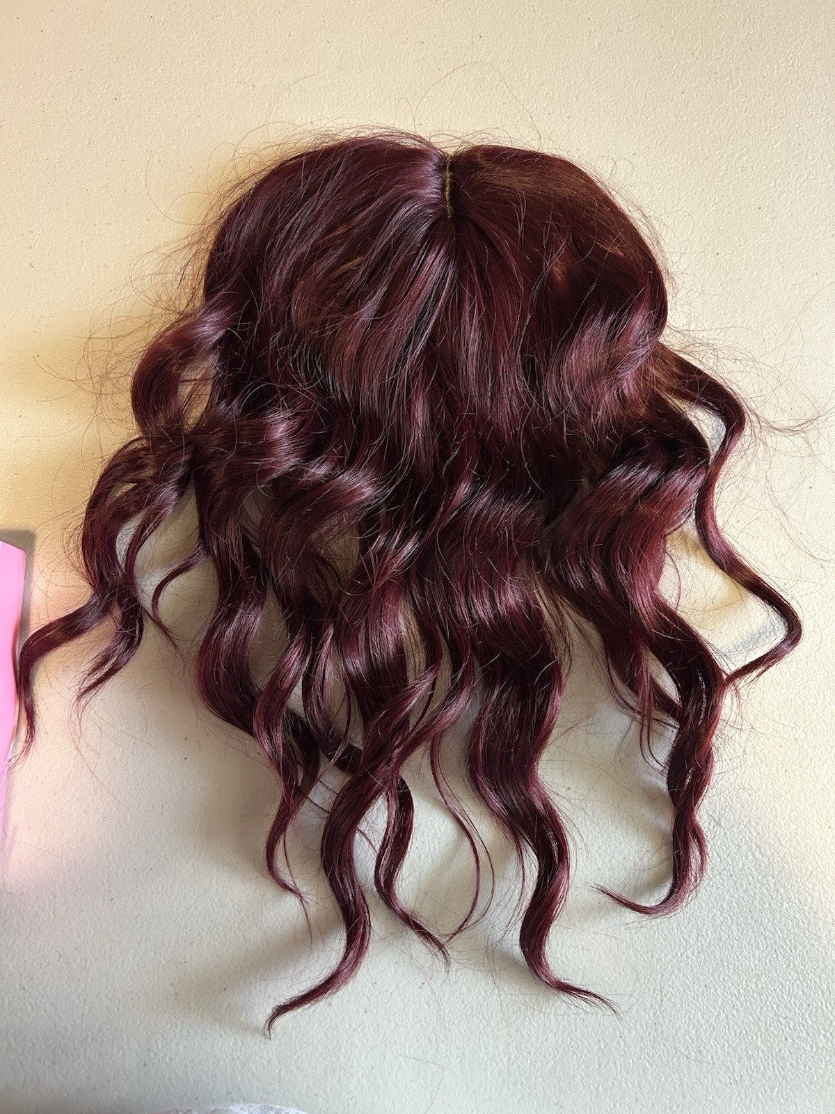 Burgundy Red Hair Toppers For Women With Thinning Hair,14 Inch Synthetic