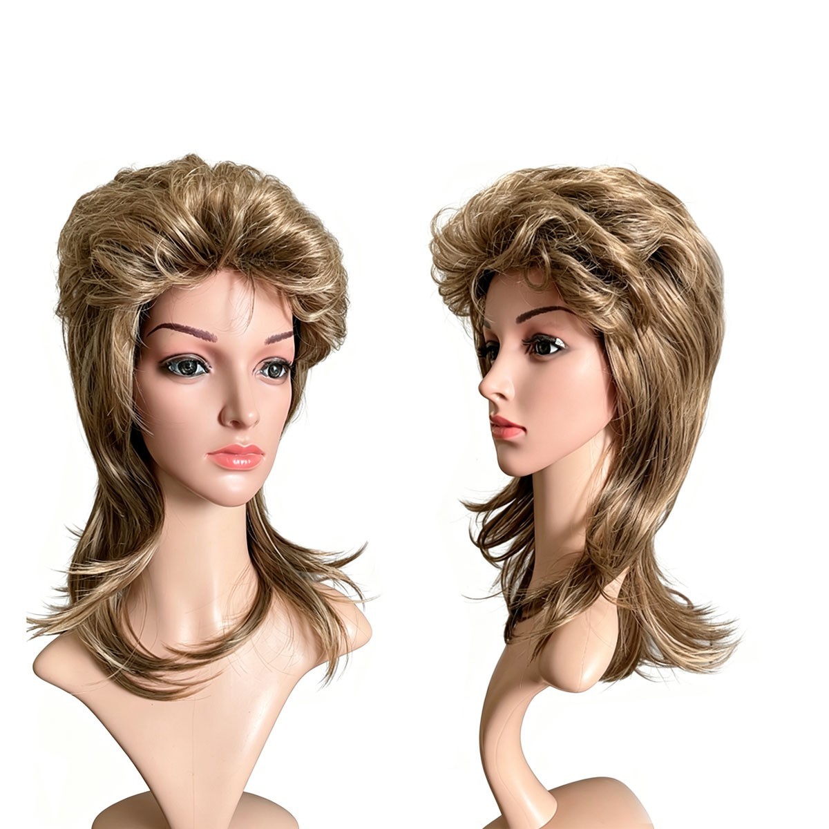 Mullet Wigs for Women Men 80s Rocker Wig Costumes Fancy Party Cosplay Halloween