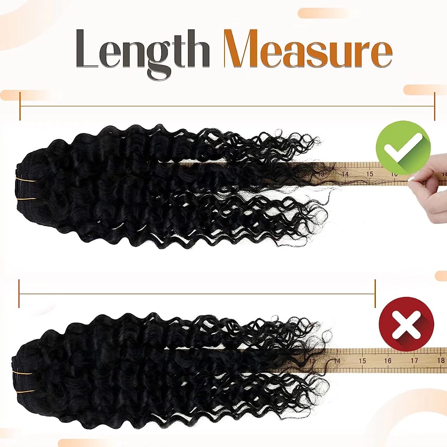 45cm to 70cm Natural Curly Clip In Extensions Human Hair 120g 7pcs Brown Black