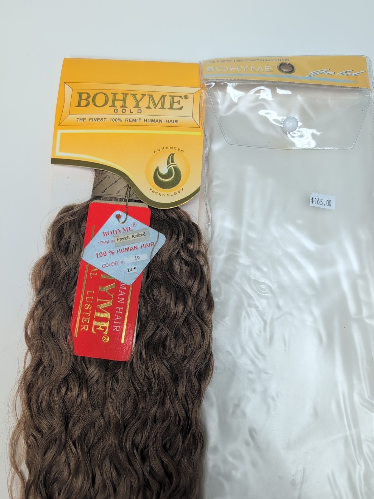 Bohyme Gold 100% Remi Human Hair French Refined Curl Color # 10 14″ Wedt
